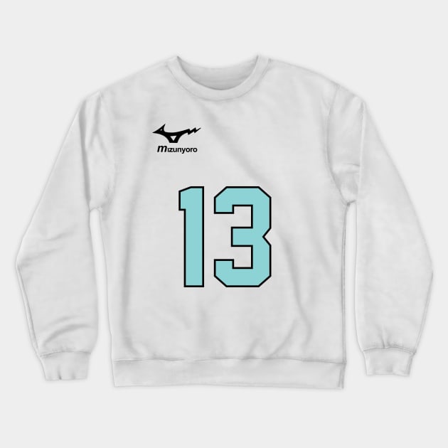 Aoba Johsai High - Akira Kunimi Jersey Crewneck Sweatshirt by KimKim